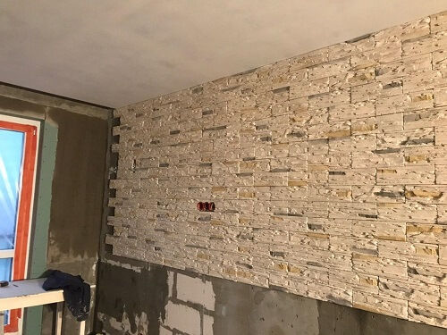 Укладка декоративного камня на стену в Барановичах